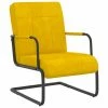 VidaXL Chaise cantilever Jaune moutarde Velours -Fauteuils Soldes image 1 325795