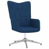 VidaXL Chaise de relaxation Bleu Tissu -Fauteuils Soldes image 1 327593