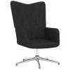 VidaXL Chaise de relaxation Noir Tissu