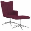 VidaXL Chaise de relaxation avec tabouret Violet Tissu 2 VidaXL Chaise de relaxation avec tabouret Violet Tissu -Fauteuils Soldes image 1 327610