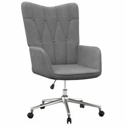 VidaXL Chaise de relaxation Gris foncé Tissu