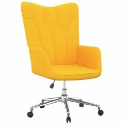 VidaXL Chaise de relaxation Jaune moutarde Tissu