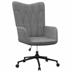 VidaXL Chaise de relaxation Gris foncé Tissu