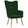 VidaXL Chaise de relaxation Vert foncé Velours 1 VidaXL Chaise de relaxation Vert foncé Velours -Fauteuils Soldes image 1 327657