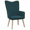 VidaXL Chaise de relaxation Bleu Velours -Fauteuils Soldes image 1 327665