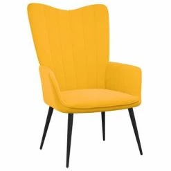 VidaXL Chaise de relaxation Jaune moutarde Velours