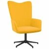 VidaXL Chaise de relaxation Jaune moutarde Velours -Fauteuils Soldes image 1 327706