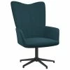 VidaXL Chaise de relaxation Bleu Velours -Fauteuils Soldes image 1 327709