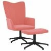 VidaXL Chaise de relaxation avec repose-pied Rose Velours -Fauteuils Soldes image 1 327714