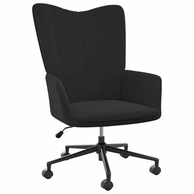 VidaXL Chaise de relaxation Noir Velours 3 VidaXL Chaise de relaxation Noir Velours