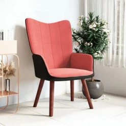 VidaXL Chaise de relaxation Rose Velours et PVC -Fauteuils Soldes image 1 327791