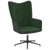 VidaXL Chaise de relaxation Vert foncé Velours et PVC -Fauteuils Soldes image 1 327833