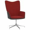 VidaXL Chaise de relaxation Rouge bordeaux Velours et PVC