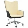 VidaXL Chaise de relaxation Blanc crème Velours et PVC -Fauteuils Soldes image 1 327906