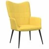 VidaXL Chaise de relaxation Jaune moutarde Tissu