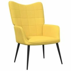 VidaXL Chaise de relaxation Jaune moutarde Tissu