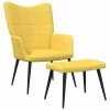 VidaXL Chaise de relaxation avec tabouret Jaune moutarde Tissu -Fauteuils Soldes image 1 327959