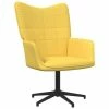 VidaXL Chaise de relaxation Jaune moutarde Tissu -Fauteuils Soldes image 1 327970