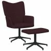 VidaXL Chaise de relaxation avec tabouret Violet Tissu -Fauteuils Soldes image 1 327984