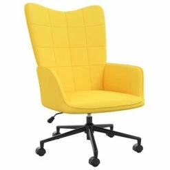 VidaXL Chaise de relaxation Jaune moutarde Tissu