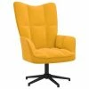 VidaXL Chaise de relaxation Jaune moutarde Velours 1 VidaXL Chaise de relaxation Jaune moutarde Velours -Fauteuils Soldes image 1 328102
