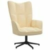 VidaXL Chaise de relaxation Blanc crème Velours -Fauteuils Soldes image 1 328104