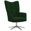 VidaXL Chaise de relaxation Vert foncé Velours 2 VidaXL Chaise de relaxation Vert foncé Velours -Fauteuils Soldes image 1 328119