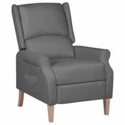 VidaXL Fauteuil inclinable Gris clair Tissu