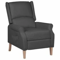 VidaXL Fauteuil inclinable Gris foncé Tissu