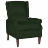VidaXL Fauteuil inclinable Vert foncé Velours