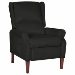 VidaXL Fauteuil inclinable Noir Velours