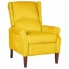 VidaXL Fauteuil inclinable Jaune Velours