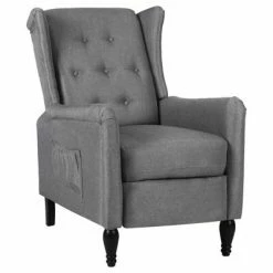 VidaXL Fauteuil inclinable Gris clair Tissu
