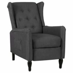 VidaXL Fauteuil inclinable Gris foncé Tissu