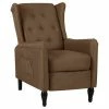 VidaXL Fauteuil inclinable Marron Tissu