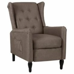 VidaXL Fauteuil inclinable Taupe Tissu