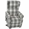 VidaXL Fauteuil inclinable Blanc et gris Tissu 2 VidaXL Fauteuil inclinable Blanc et gris Tissu -Fauteuils Soldes image 1 329473