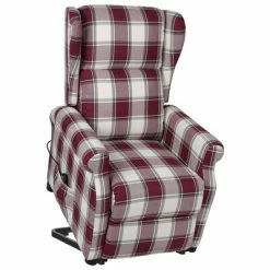 VidaXL Fauteuil inclinable Rouge Tissu