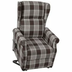 VidaXL Fauteuil inclinable Marron Tissu