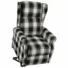 VidaXL Fauteuil inclinable Marron et blanc Tissu