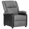 VidaXL Fauteuil inclinable TV Gris clair Similicuir et tissu -Fauteuils Soldes image 1 329487
