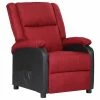 VidaXL Fauteuil inclinable TV Rouge bordeaux Similicuir et tissu -Fauteuils Soldes image 1 329489
