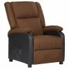 VidaXL Fauteuil inclinable TV Marron Similicuir et tissu 2 VidaXL Fauteuil inclinable TV Marron Similicuir et tissu -Fauteuils Soldes image 1 329490