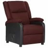 VidaXL Fauteuil inclinable TV Violet Similicuir et tissu