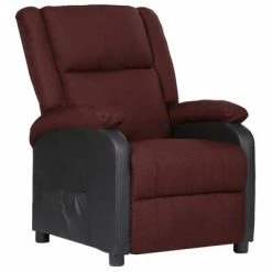 VidaXL Fauteuil inclinable TV Violet Similicuir et tissu