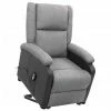 VidaXL Fauteuil inclinable Gris clair Tissu