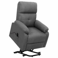 VidaXL Fauteuil inclinable Gris foncé Tissu