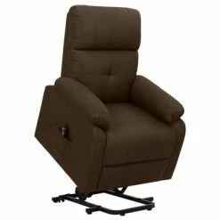 VidaXL Fauteuil inclinable Marron foncé Tissu