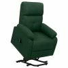 VidaXL Fauteuil inclinable Vert foncé Tissu