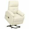 VidaXL Fauteuil inclinable Crème Tissu
